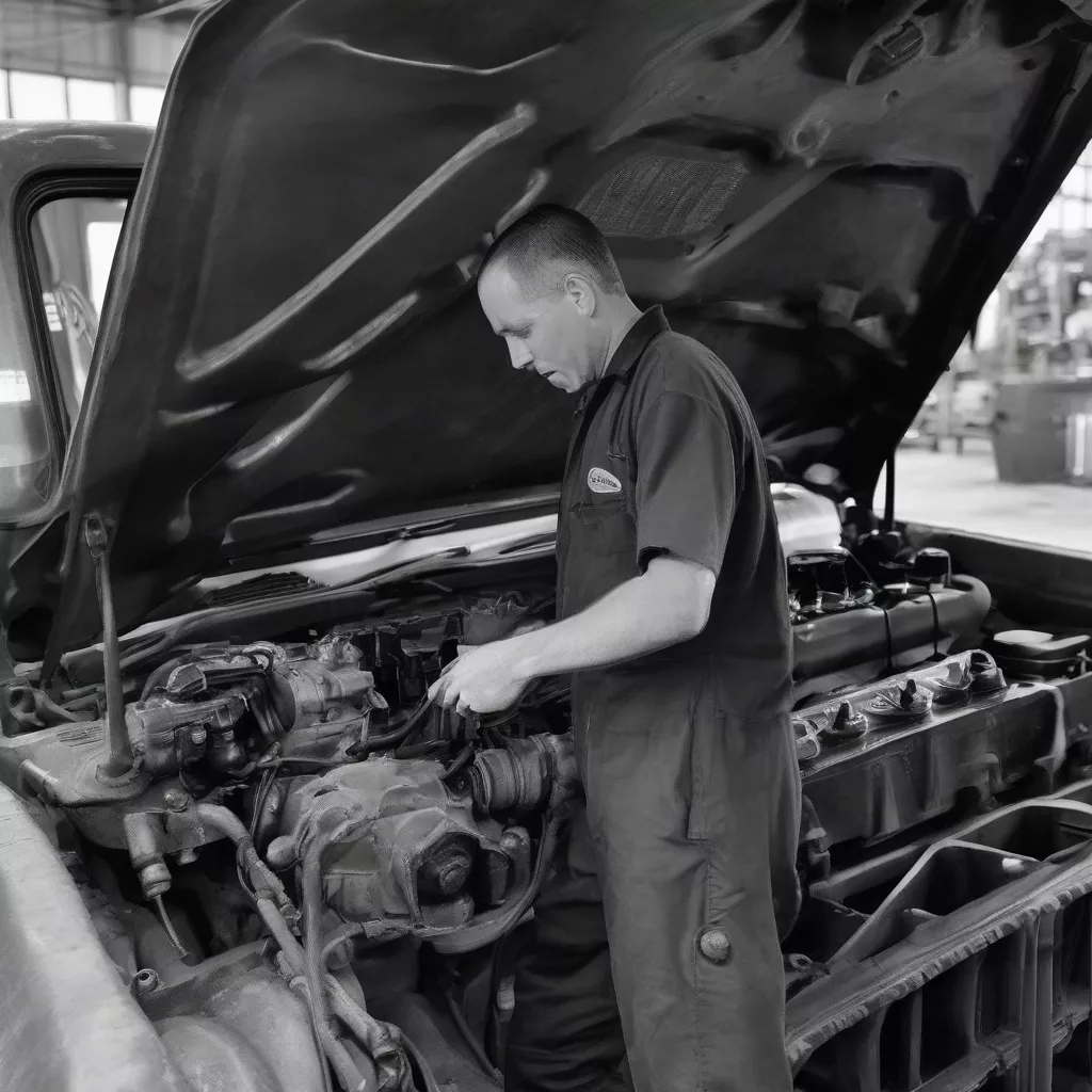 Kiểm tra động cơ xe tải 5 tấn cũ