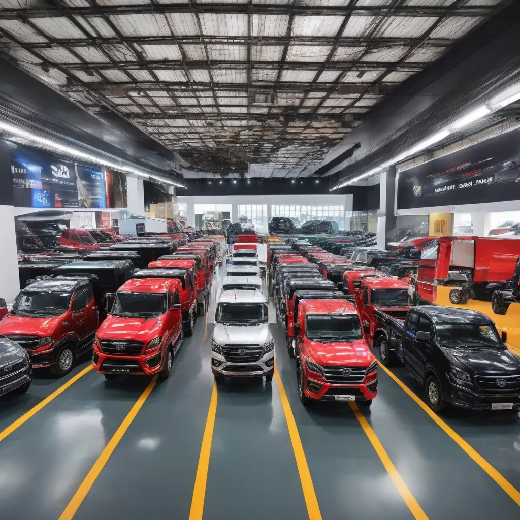 Showroom trưng bày xe tải tại An Sương