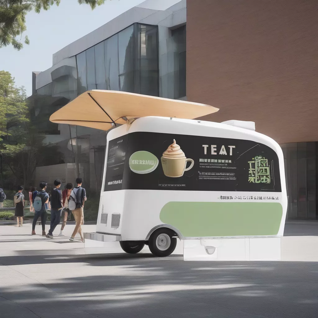 Xe tải bán trà sữa lưu động