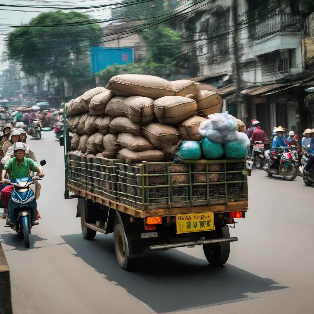 Xe tải Suzuki 1000kg trong thành phố