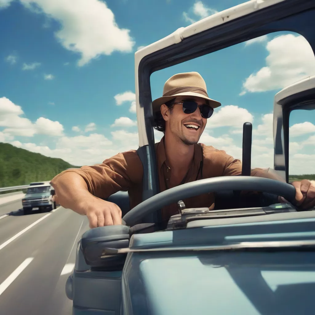  Anh Ba lái xe tải giao hàng 