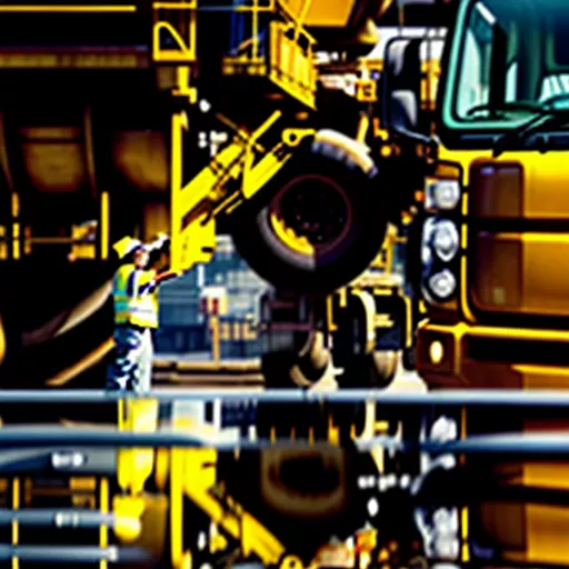 Anh kỹ thuật viên đang kiểm tra động cơ của xe ben Howo