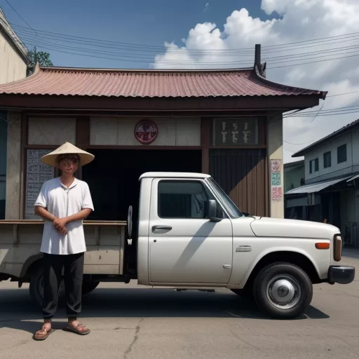 White Kia K200 Truck