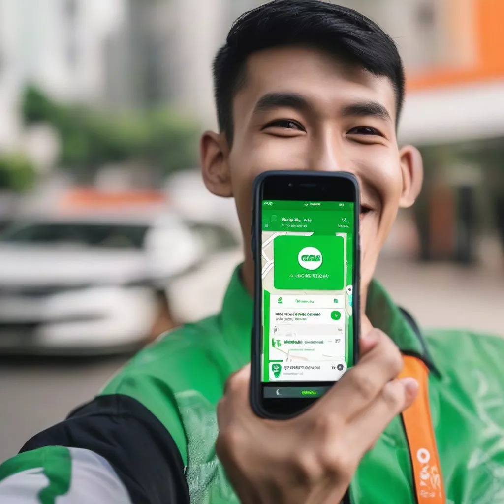 Grab Driver in Hanoi