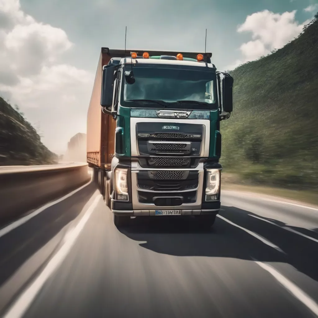 Truck driver driving a truck