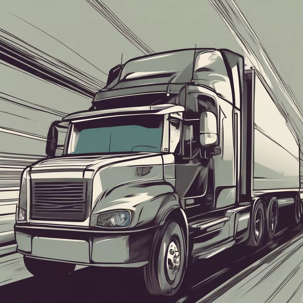 Camionista alla Guida di un Camion