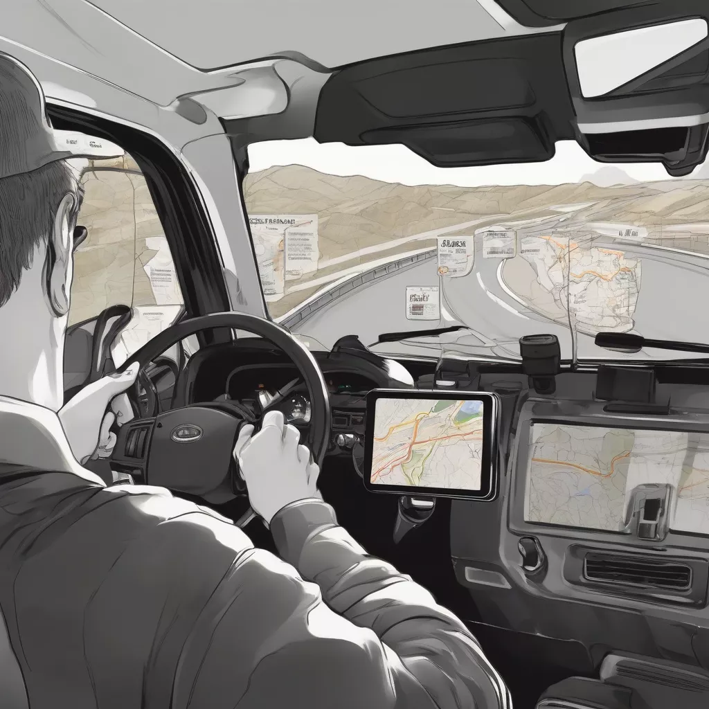 Bác tài lái xe tải