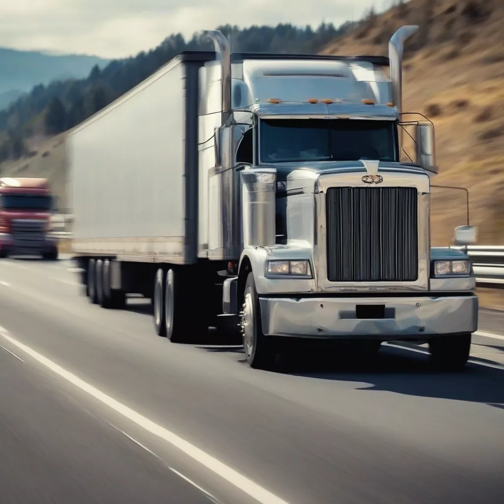 A truck driver on the highway.