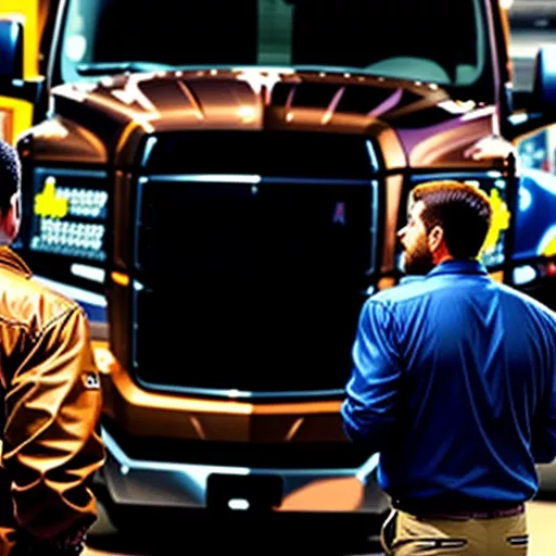 Truck driver choosing a Feng Shui-compliant truck color