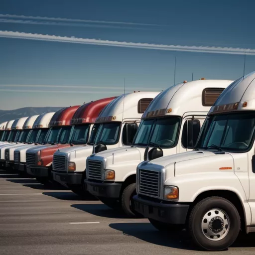 Truck parking lot in Hanoi