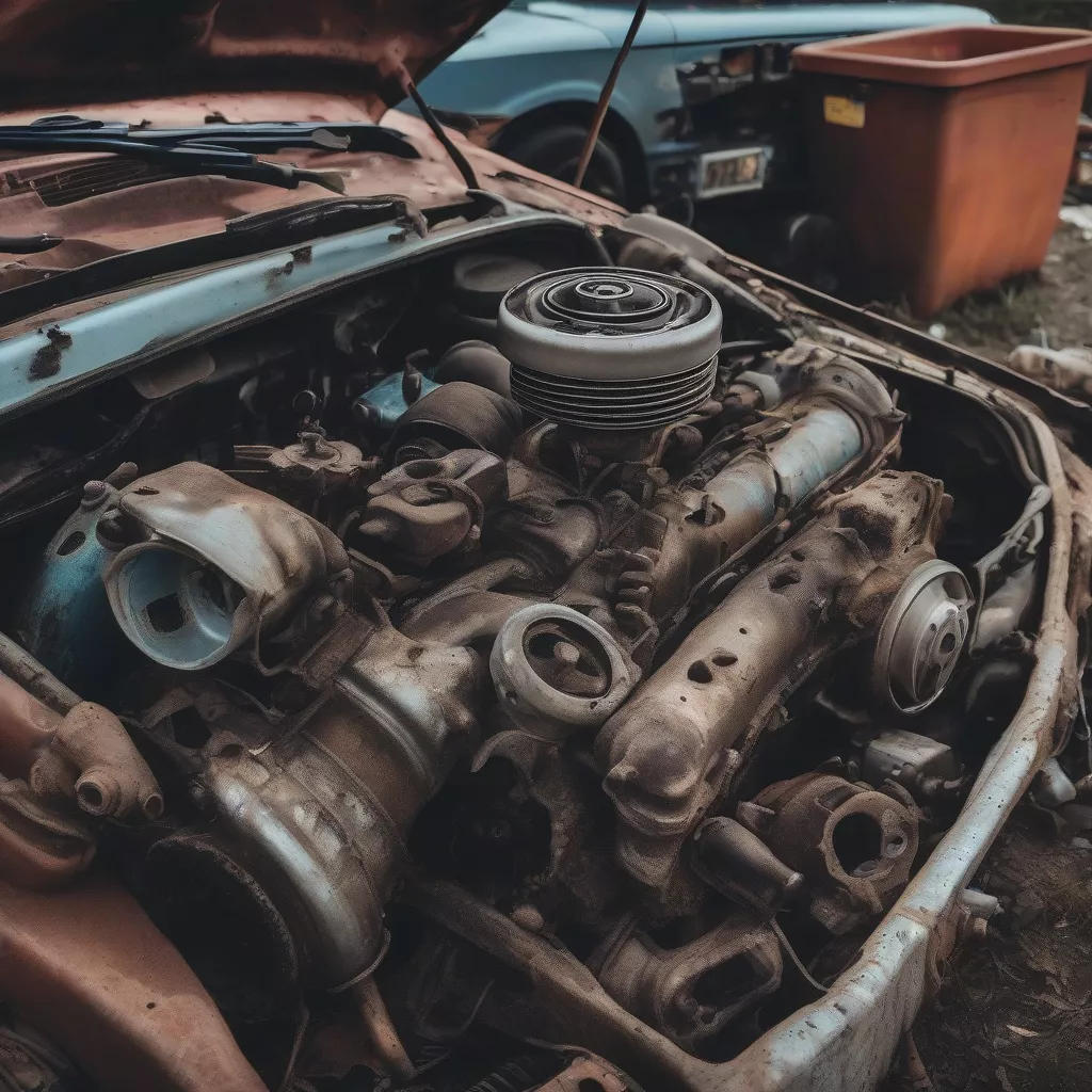 Bãi xe ô tô phế liệu