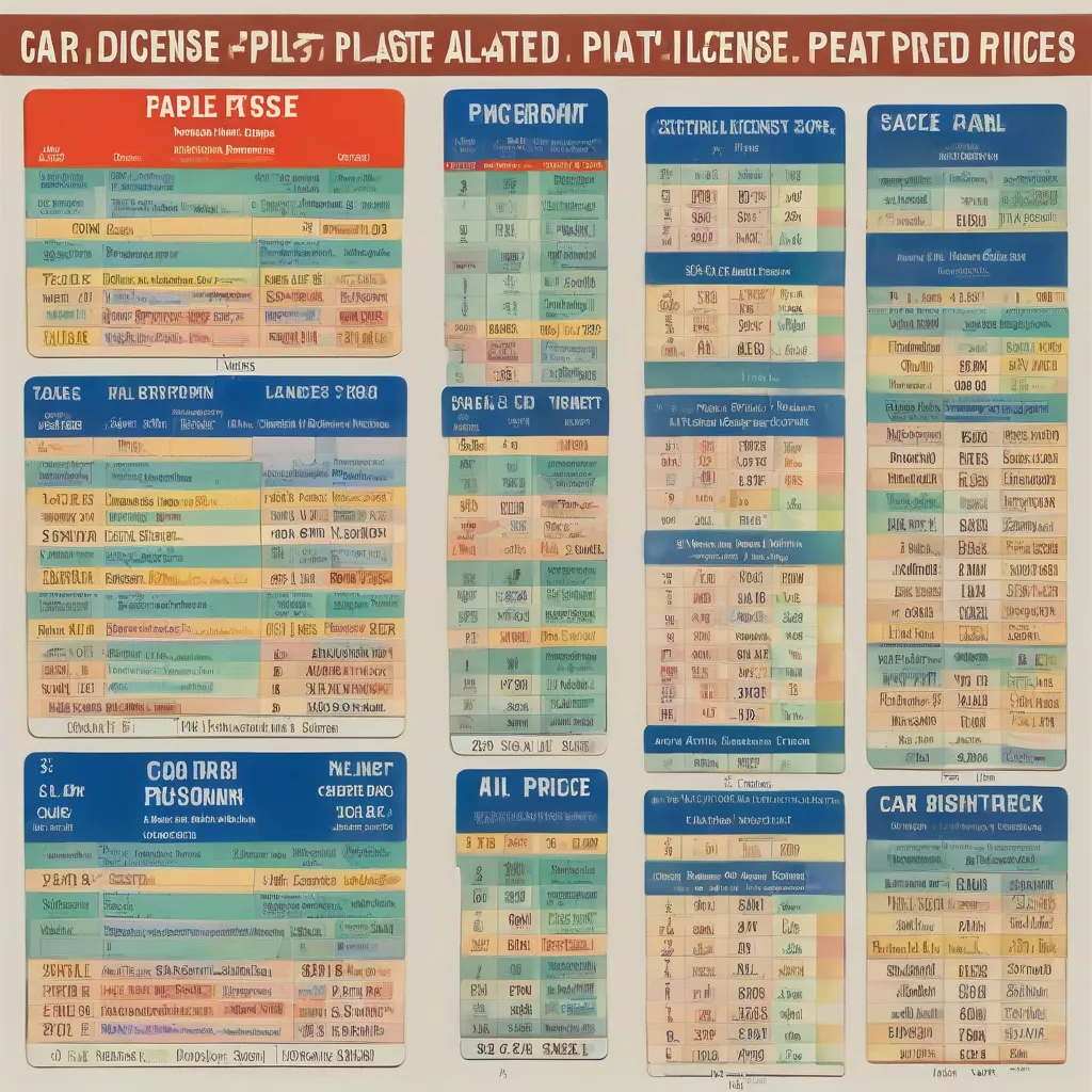 Bảng giá đấu giá biển số xe ô tô