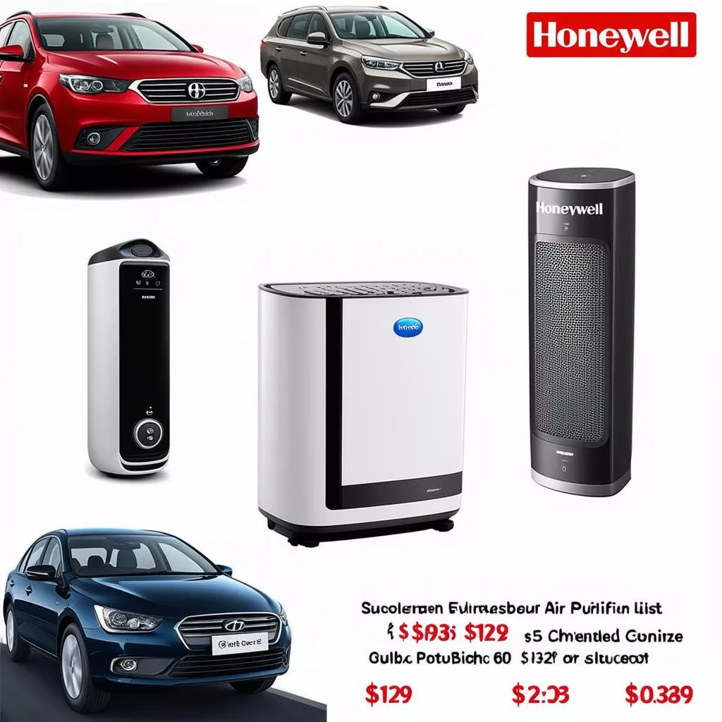 Tabela de preços dos purificadores Honeywell