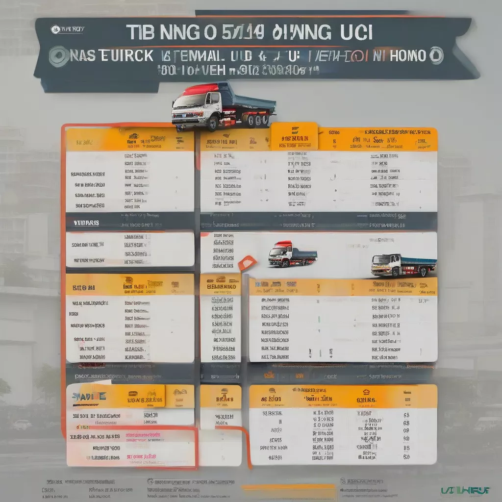 Truck rental price list in Hanoi