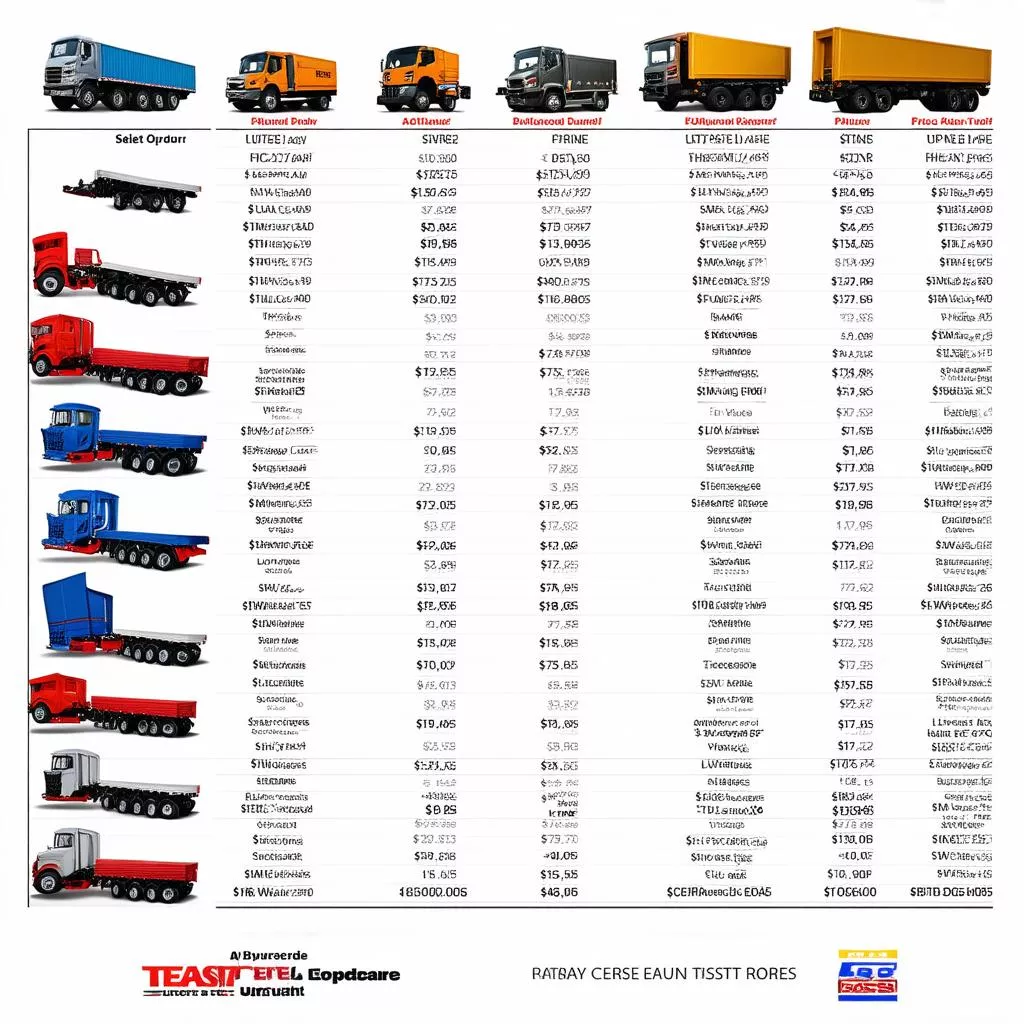 트럭 가격표