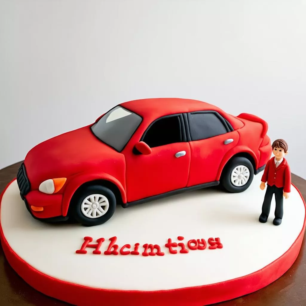 Bánh fondant hình xe ô tô