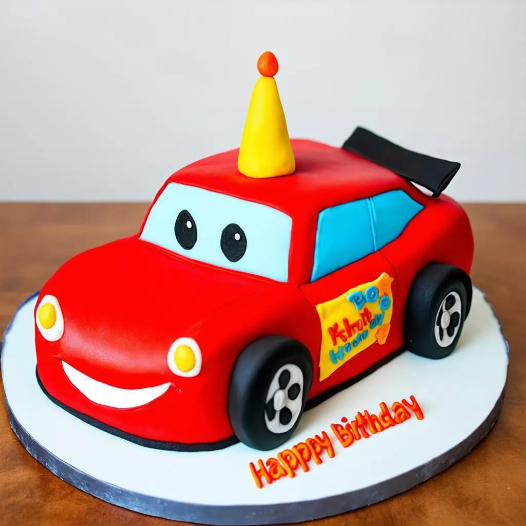 Bánh kem hình ô tô cho bé