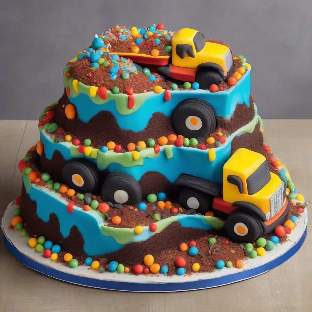 Gâteau en forme de camion