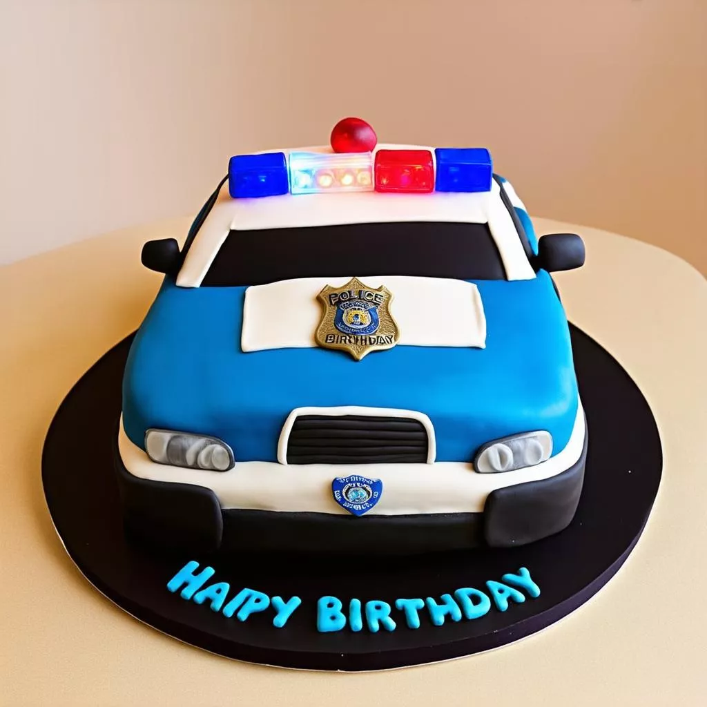 Police car birthday cake