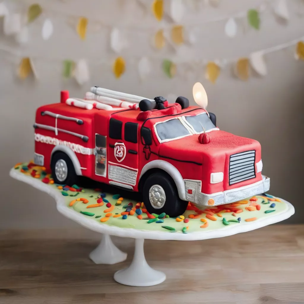 Bánh Sinh Nhật Hình Ô Tô Cứu Hỏa: Món Quà "Bùng Cháy" Cho Bé Yêu