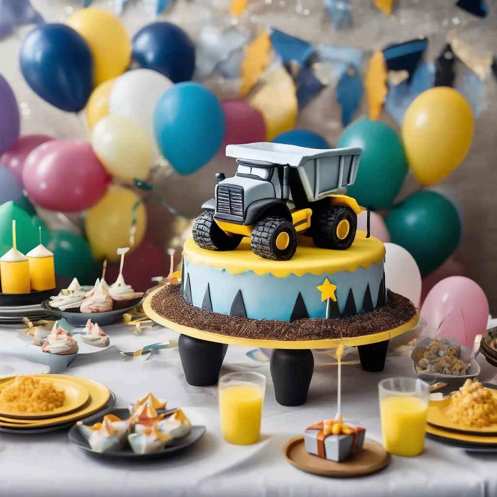 Howo dump truck birthday cake
