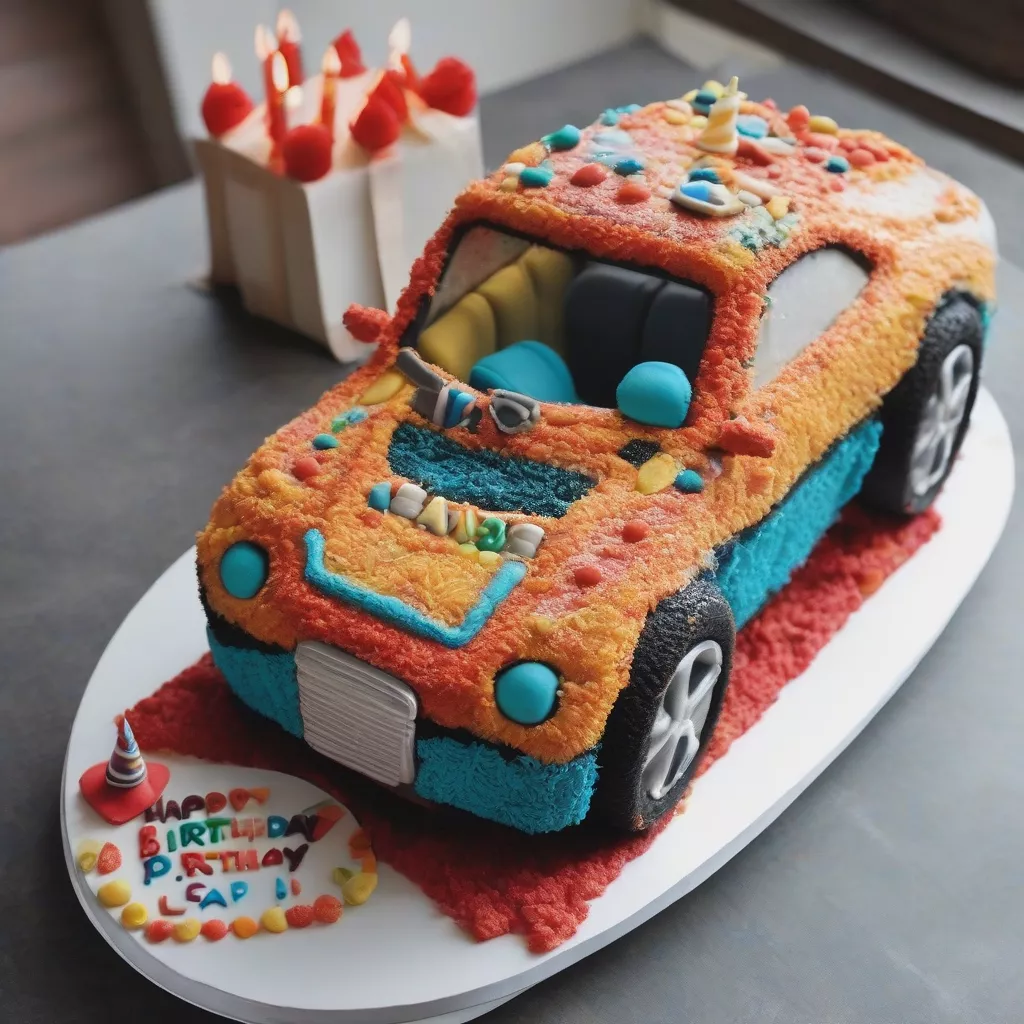 Car birthday cake