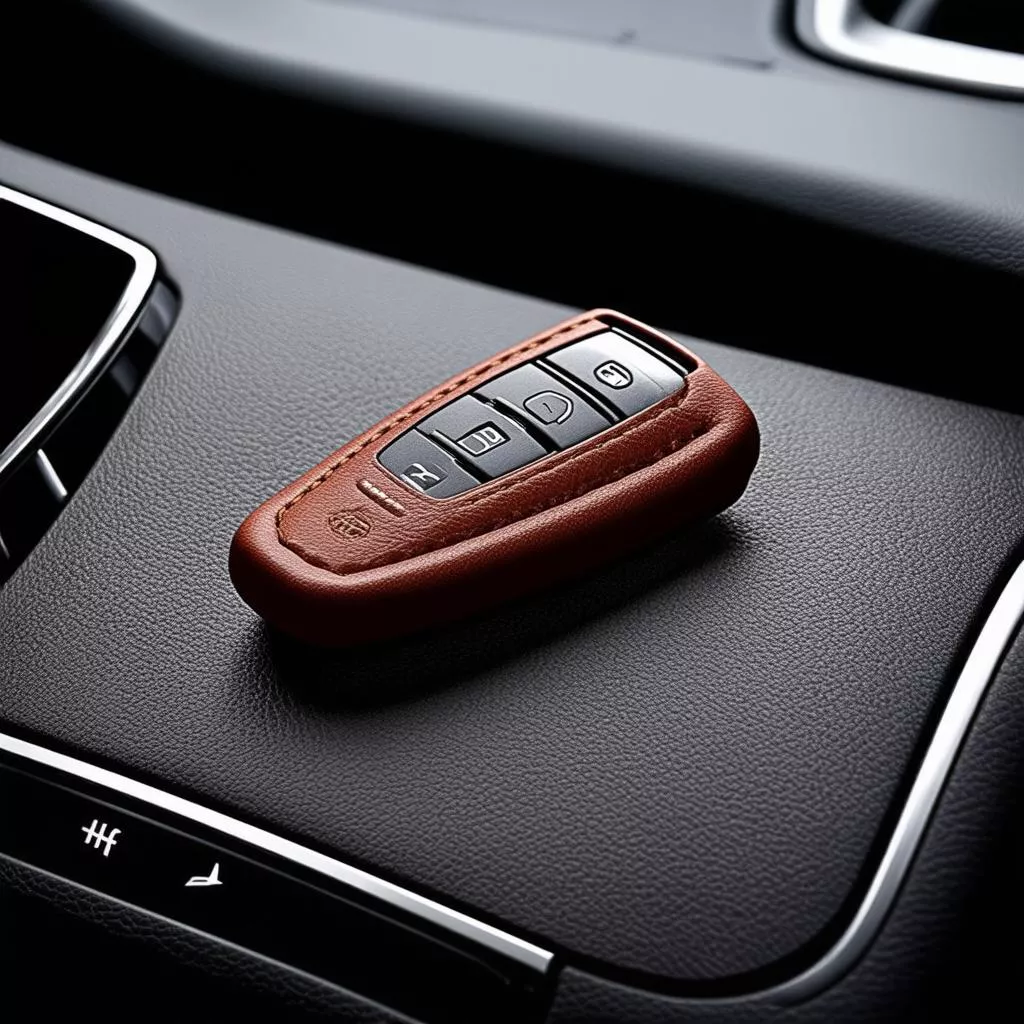 Genuine leather Camry key fob case