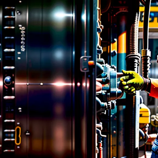 Truck undergoing maintenance