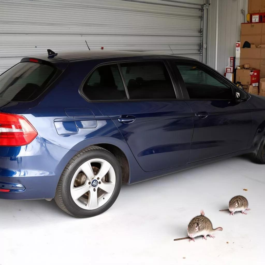 Hình ảnh chiếc xe hơi được bảo vệ khỏi chuột