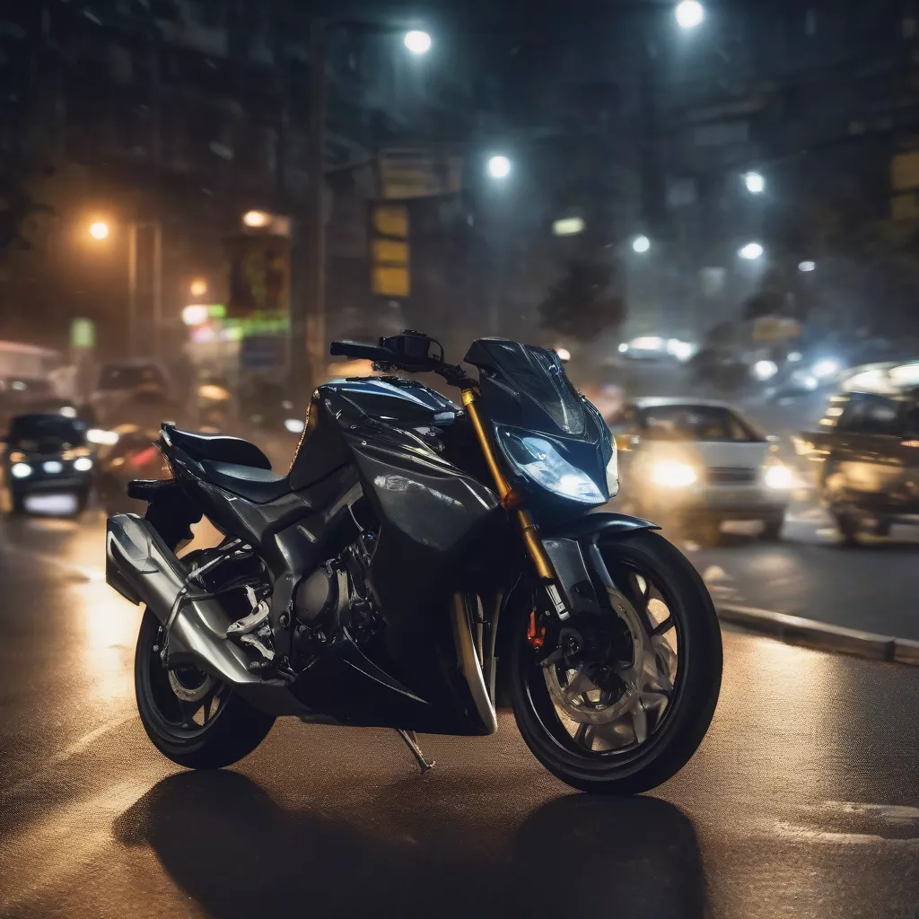 Using high beams in the city