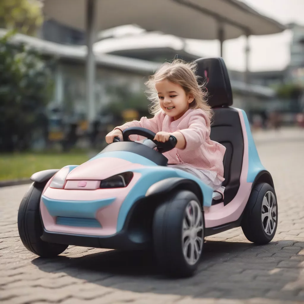 Bé Gái Lái Xe Ô Tô Điện Đồ Chơi