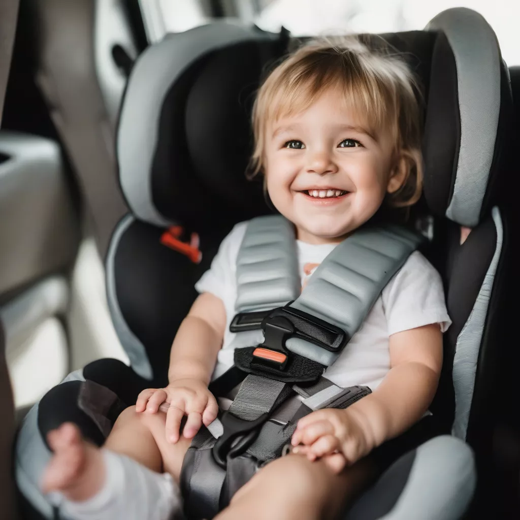 Bé ngồi trên ghế ô tô