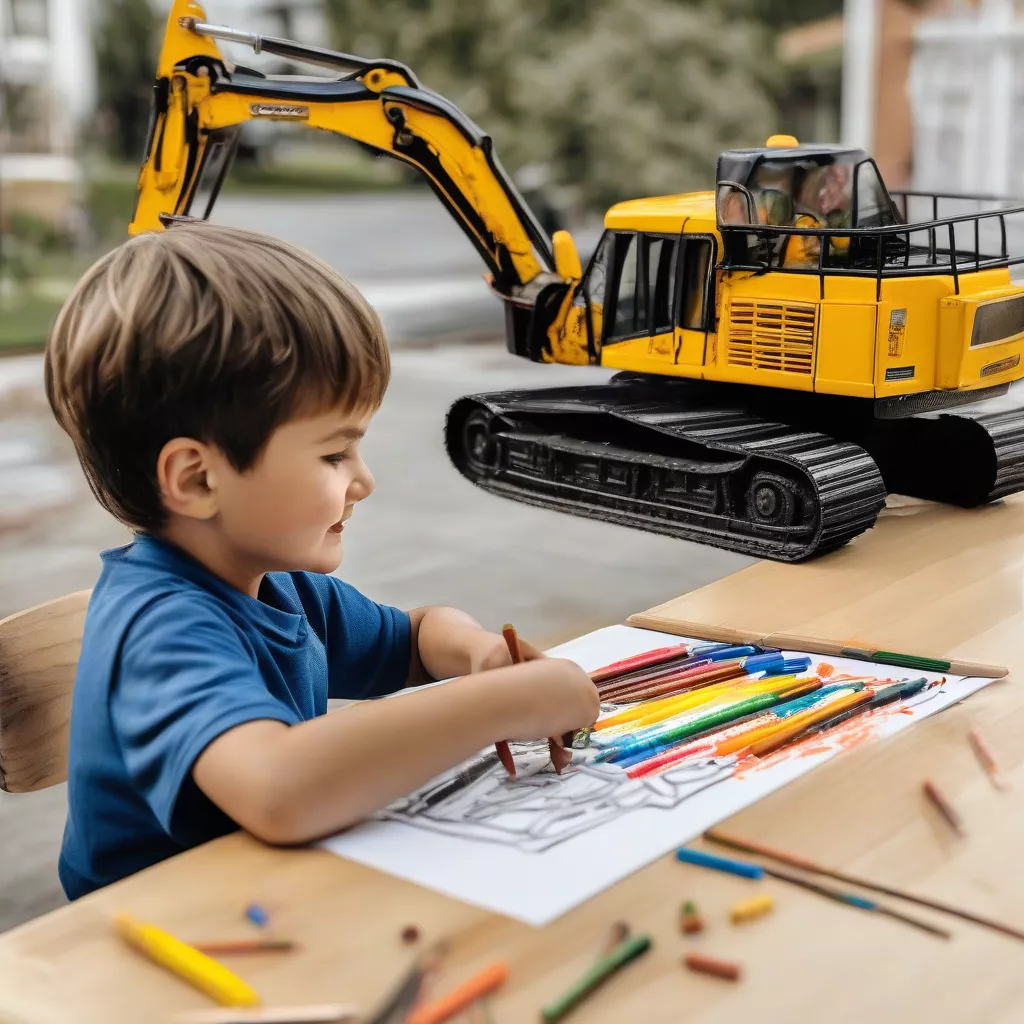 Excavator Coloring Pages: Fueling Your Child's Imagination