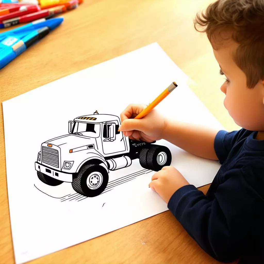 Tranh Ô Tô Cho Bé Tô Màu: Khơi Dậy Niềm Đam Mê Xe Cộ Từ Nhỏ