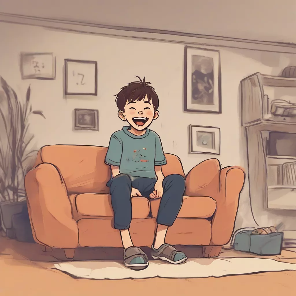 Bé trai xem phim hoạt hình