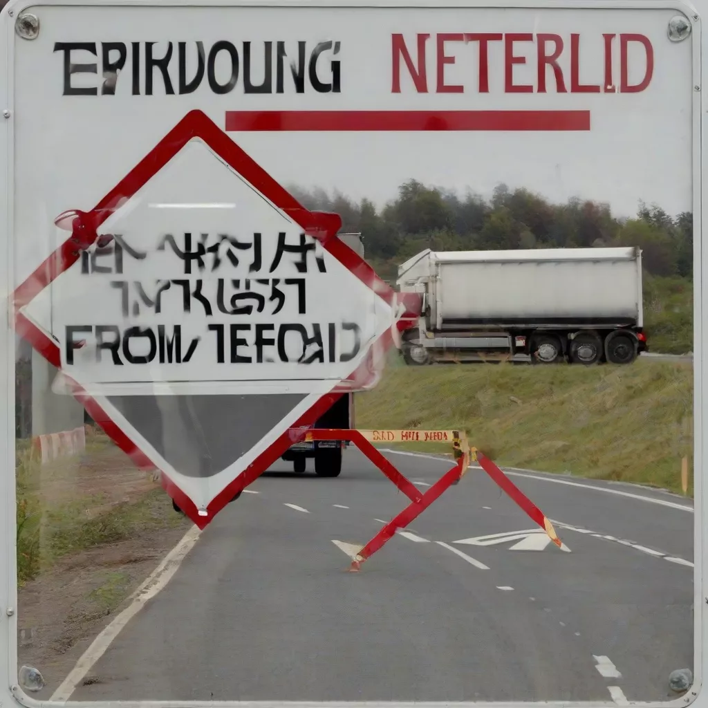 Truck restriction sign