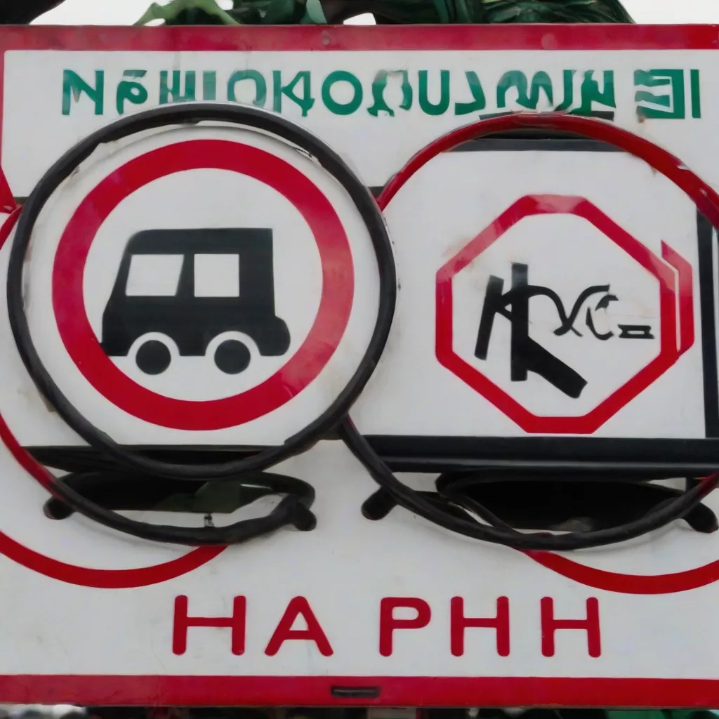 Rambu Larangan Truk di Hai Phong