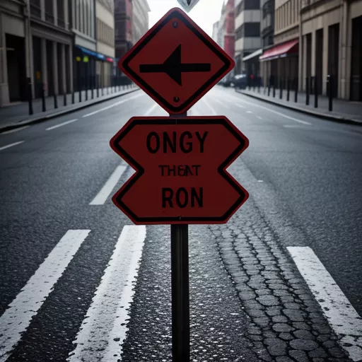 One-way street sign