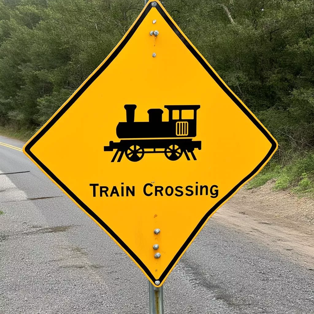 Biển báo nguy hiểm giao nhau với đường sắt