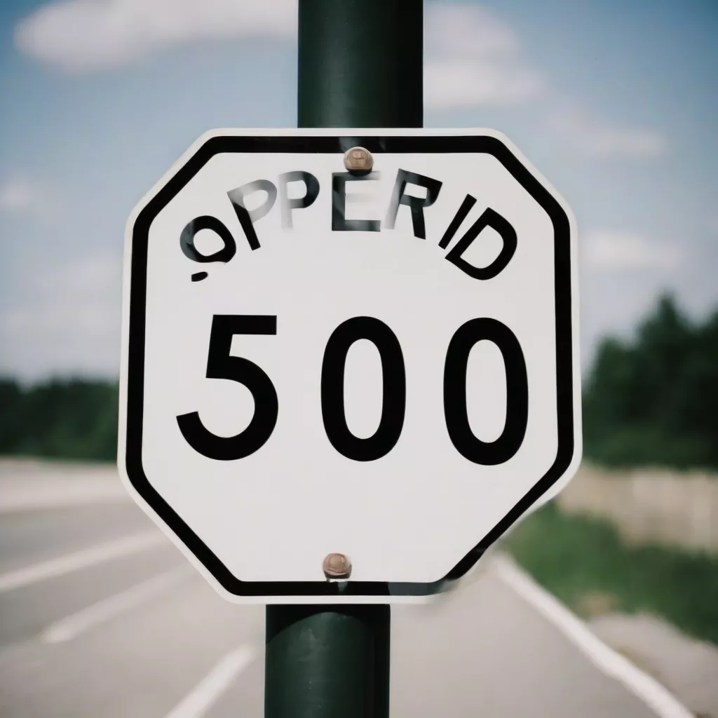 आवासीय क्षेत्र में गति सीमा का संकेत