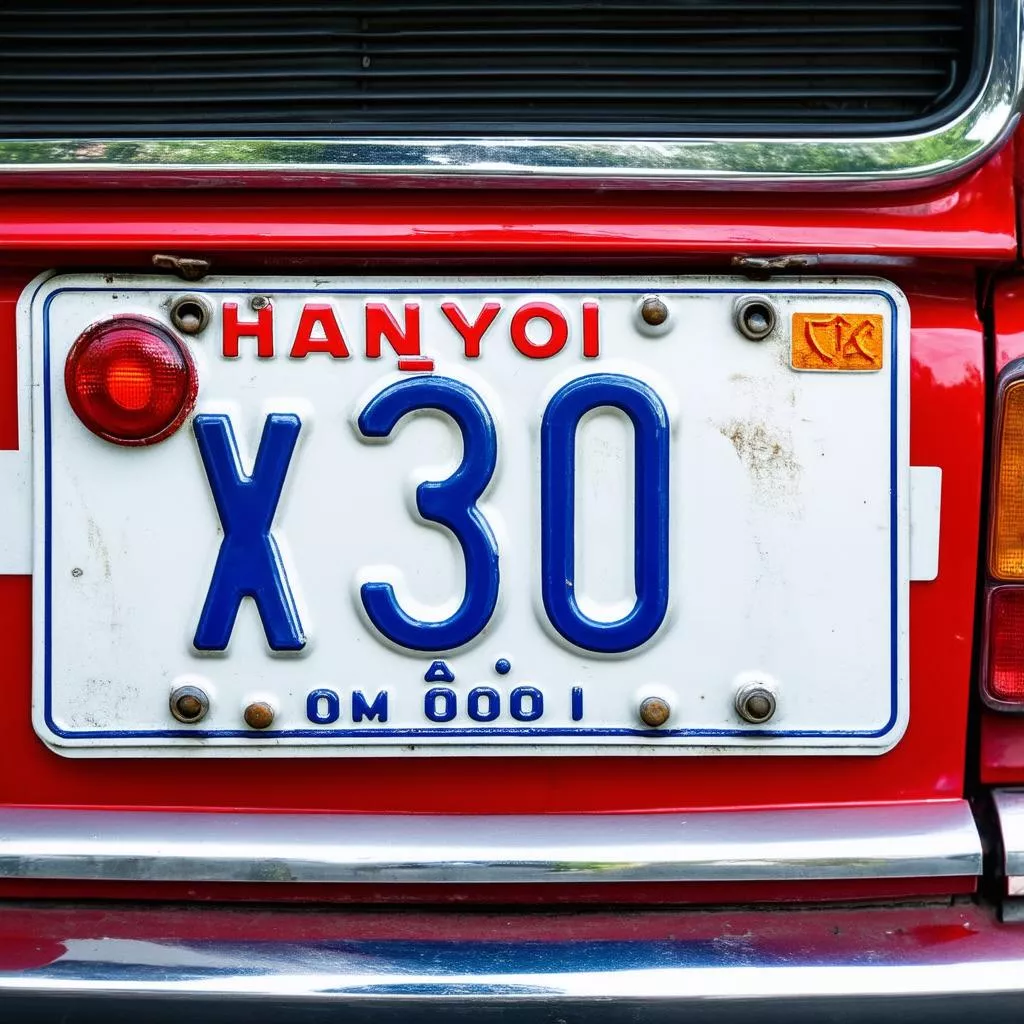 ハノイの自動車ナンバープレート