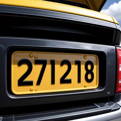 Beautiful truck license plate with good feng shui