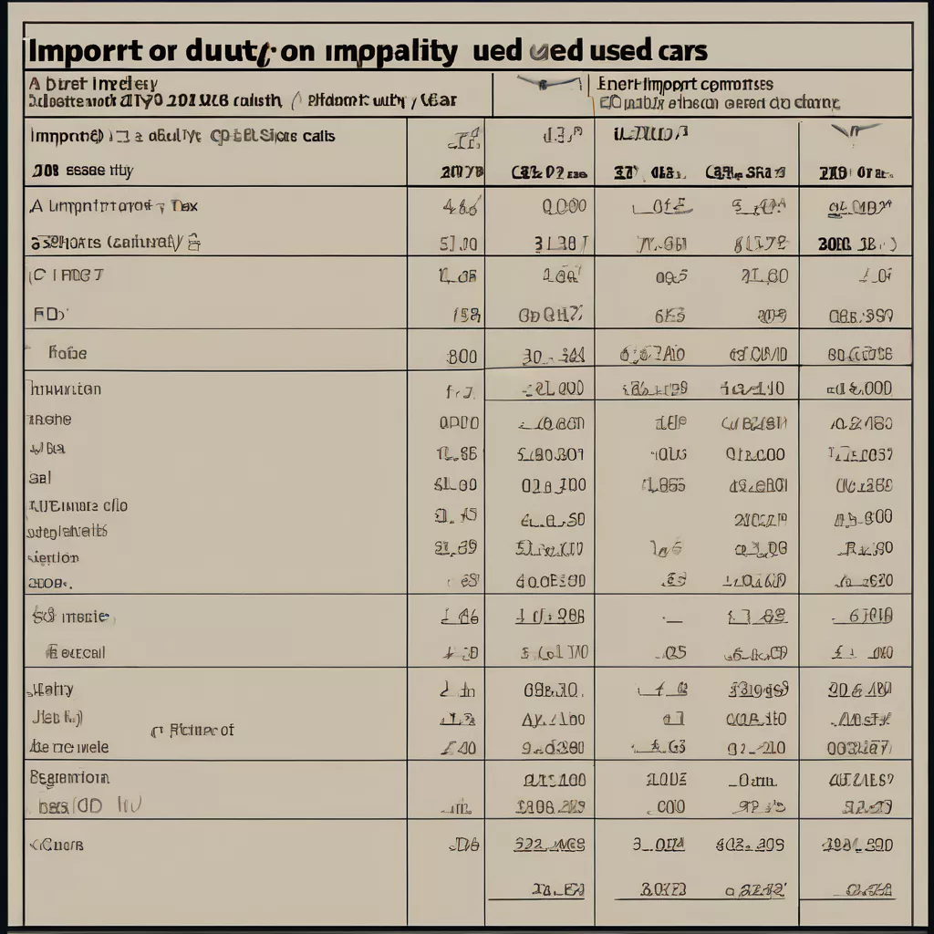 Biểu Thuế Nhập Khẩu Ô Tô Đã Qua Sử Dụng: Những Điều Bắt Buộc Phải Biết