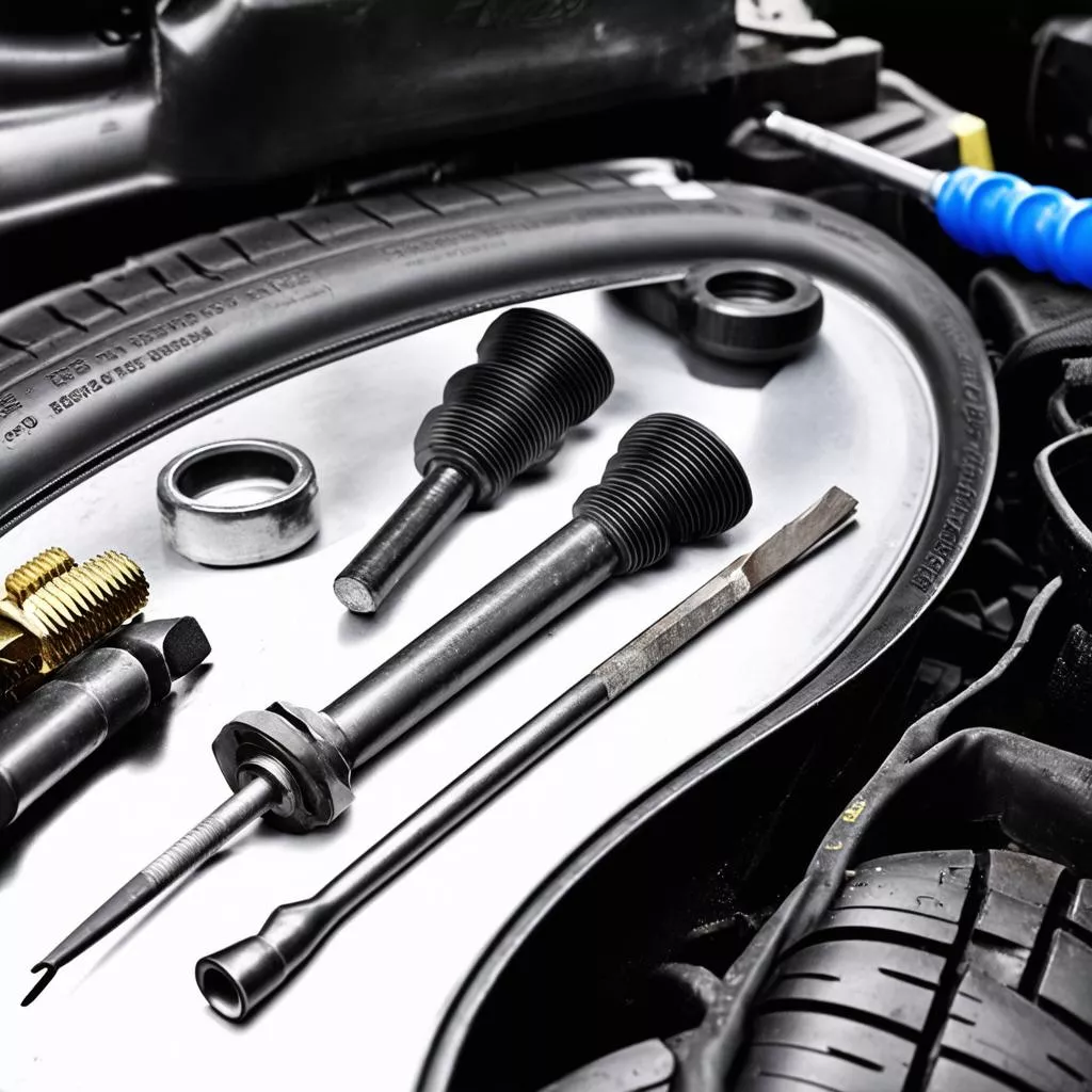 Tire repair tool kit