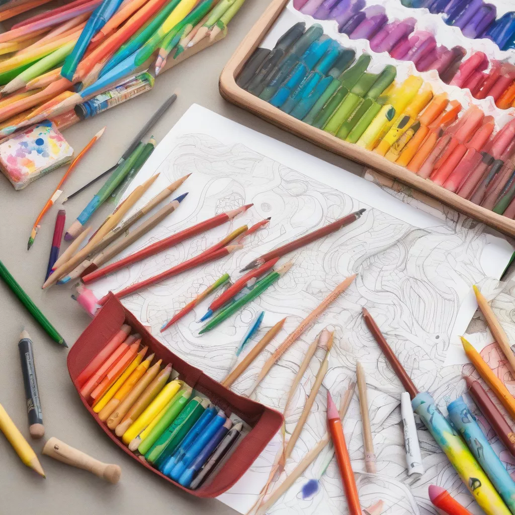 Coloring supplies for children