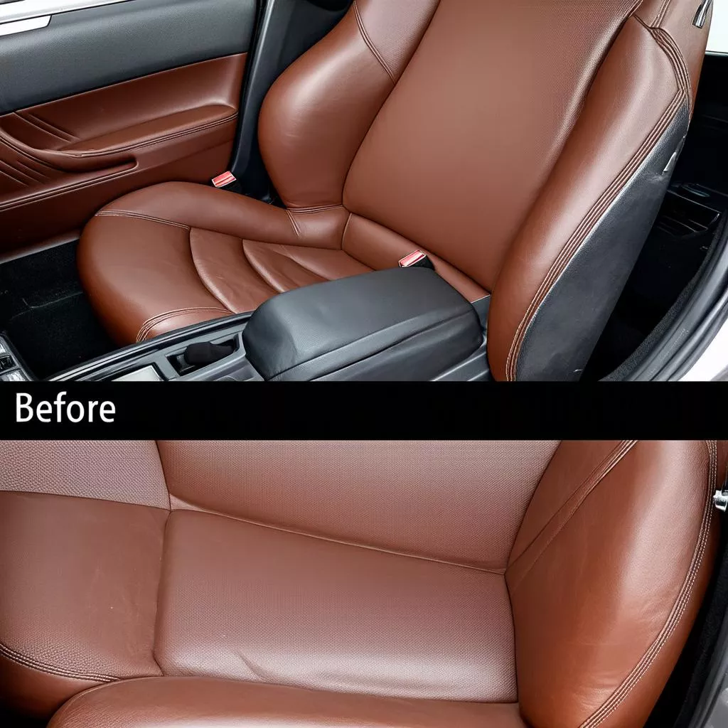 Bộ ghế da ô tô sau khi được bảo dưỡng