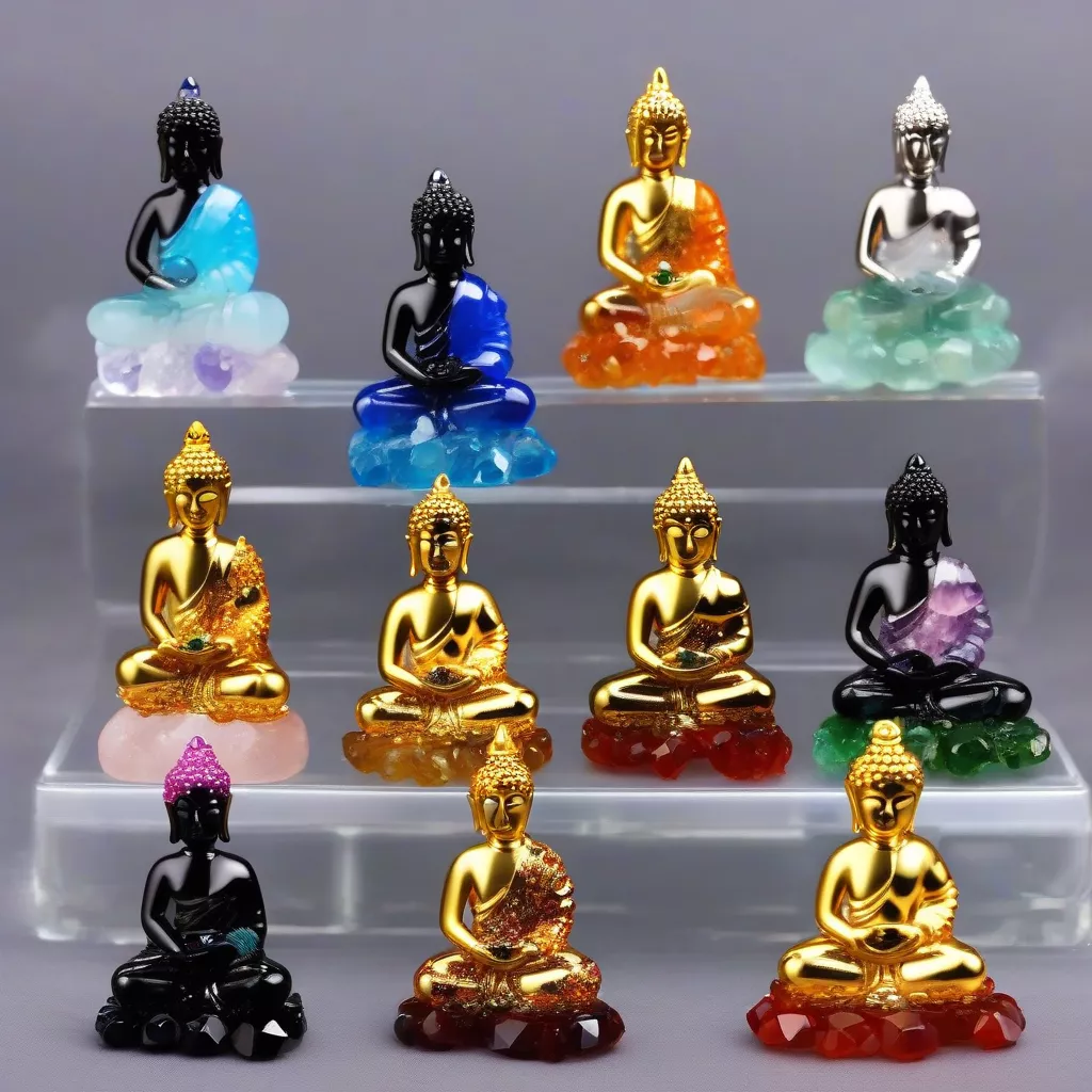 Bộ sưu tập tượng Phật đính đá để ô tô