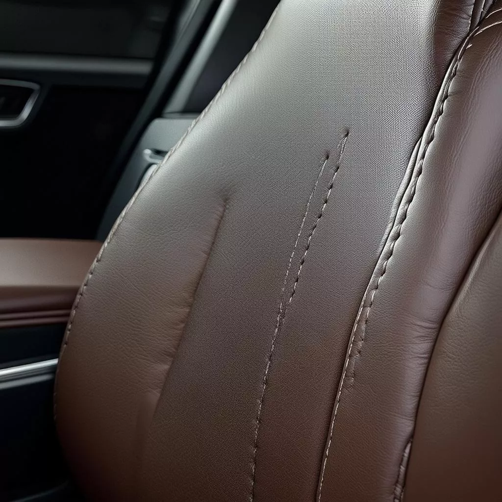 Genuine leather car seat upholstery installed at a customer's home