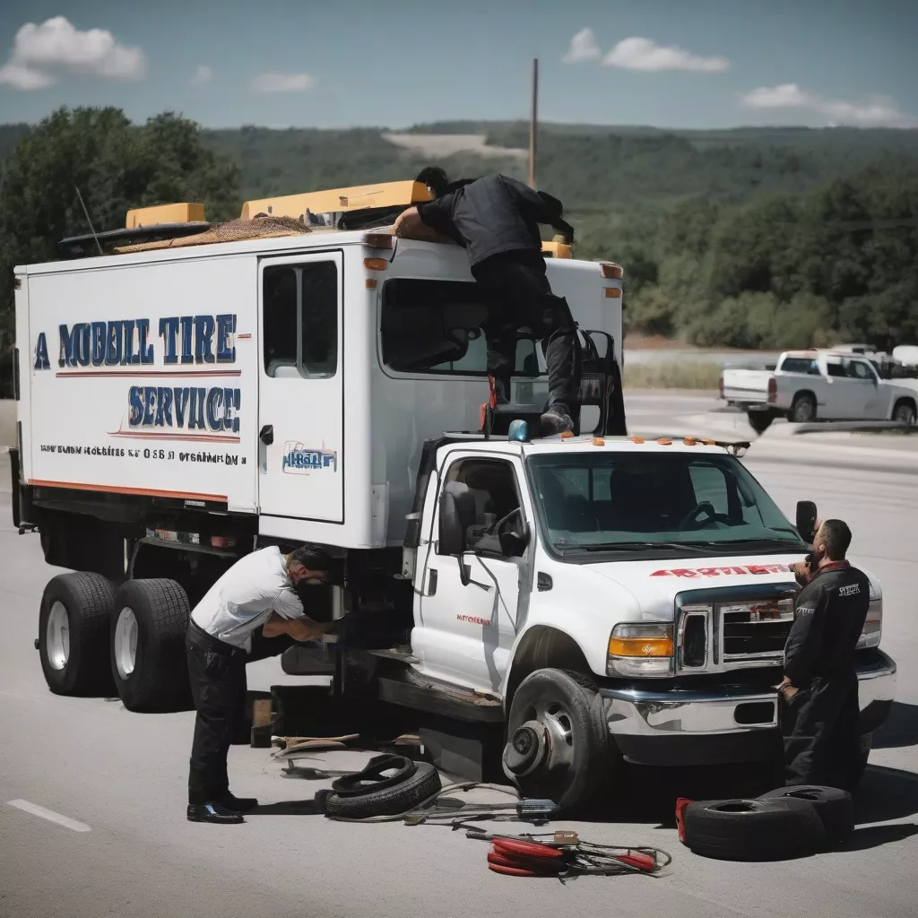 Dịch vụ bơm lốp xe tải lưu động