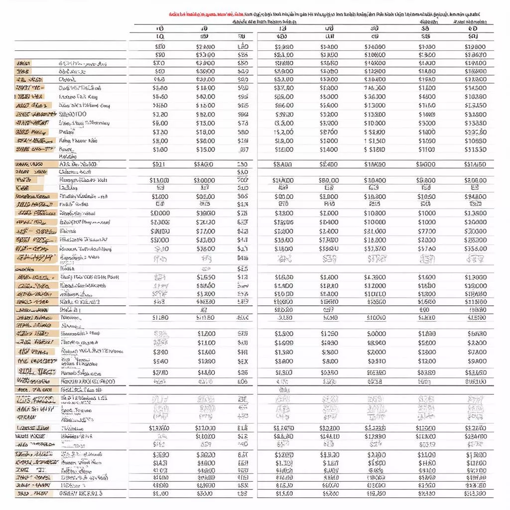 자동차 키 제작 서비스 가격표